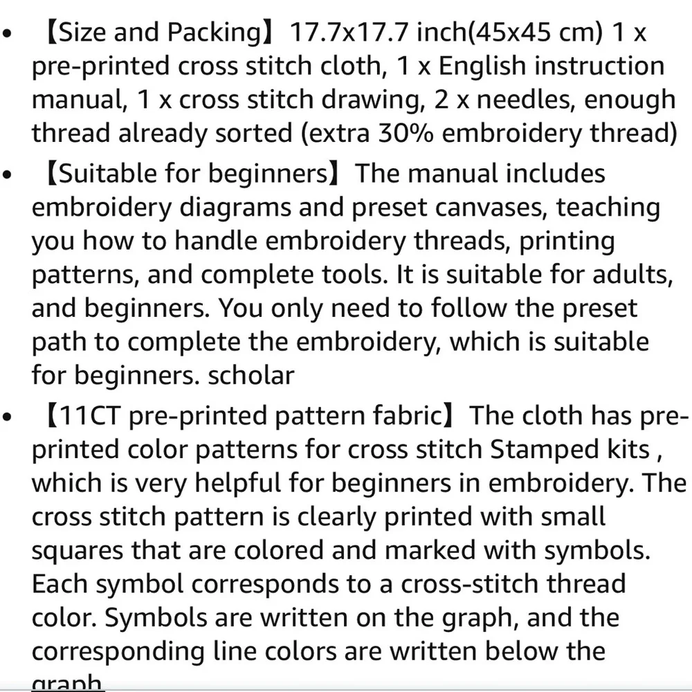 Redxing Stamped Cross Stitch Embroidery Kit Colorful Tree 17.7x17.7